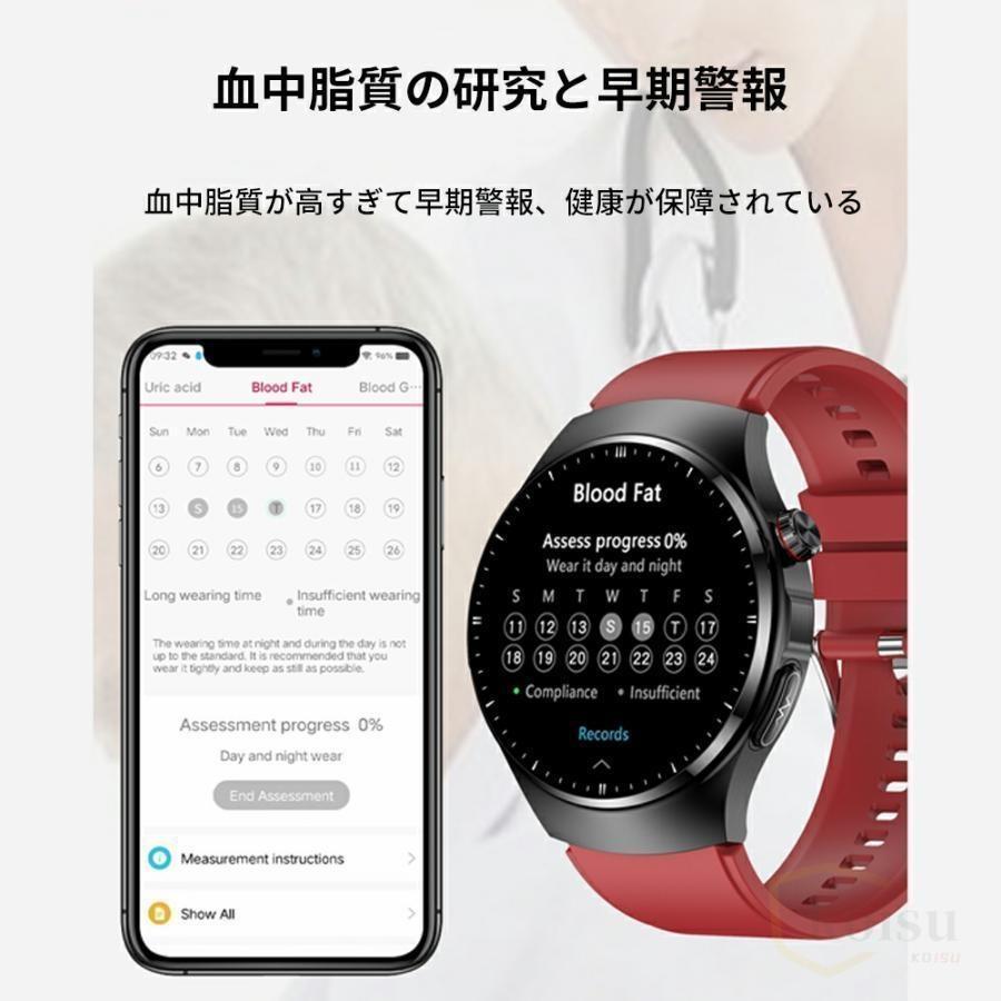 スマートウォッチ 通話機能 丸型 心電図PPG+ECG 日本製センサー 血圧測定 血中酸素 モニタリング IP68防水 大画面 心拍数 着信通知 ギフト おすすめ 敬老の日 |  | 09