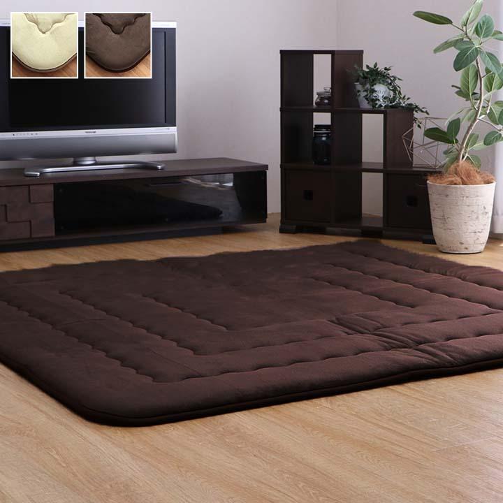 フィーラF敷 こたつ敷布団 こたつ敷き カーペット ラグ ふっくら ボリュームラグ 防音性 保温性 国産 日本製 シンプル 無地  190×240cm ブラウン グリーン イケヒコ フィーラF敷 こたつ敷布団 190×240cm こたつ敷き カーペット