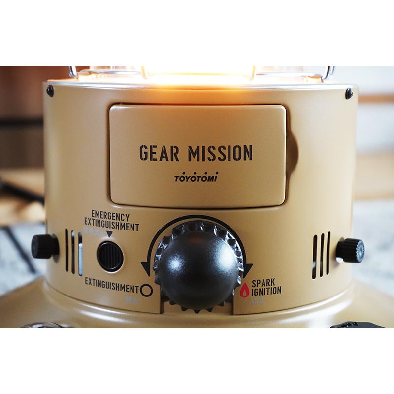 トヨトミ GEAR MISSION　ギアミッション 電子点火式 対流形 石油ストーブ 乾電池式 RR-GE25(T) コヨーテブラウン バック付き｜topro｜06