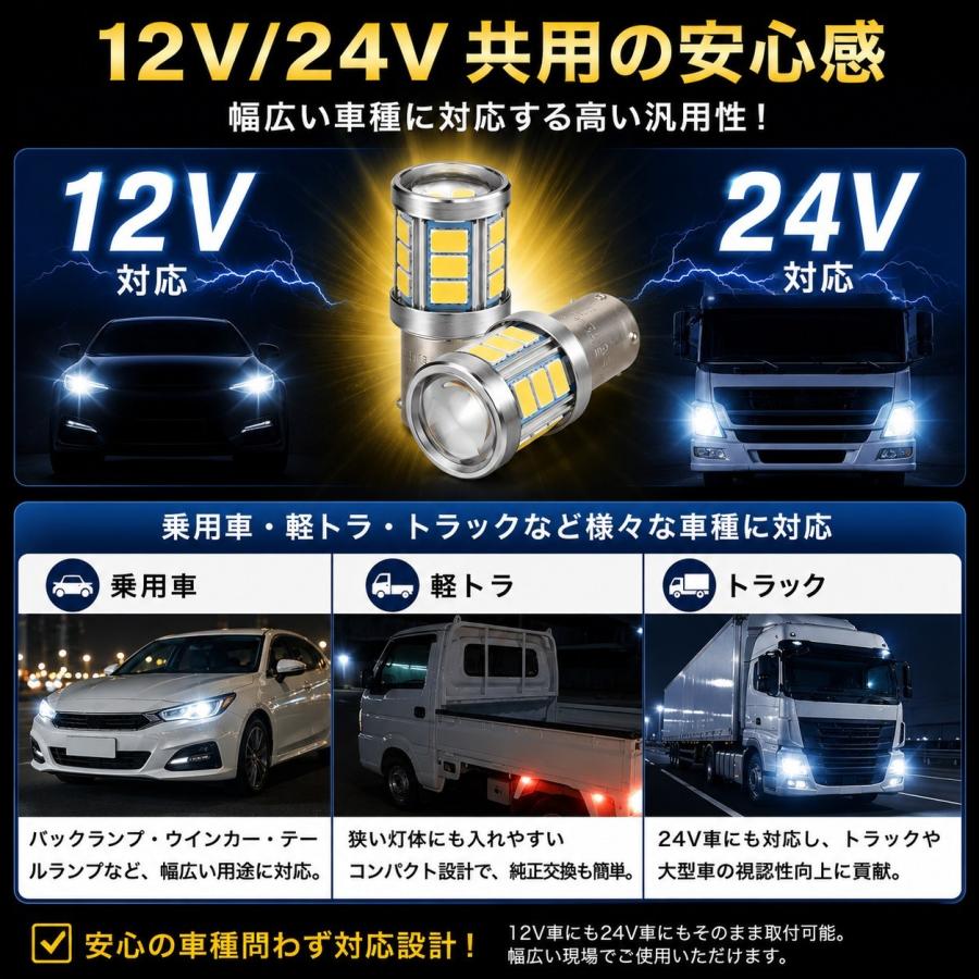 TRS TRS S25 LEDバルブ 1個入 18連 360度発光 BA15S BAU15S BAY15D 12V