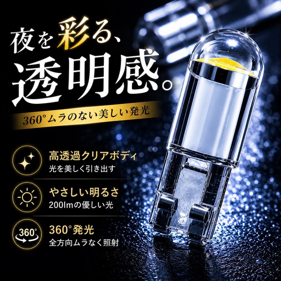 TRS TRS LEDバルブ T10 24V 360°発光 透明感クリアボディ 20個セット