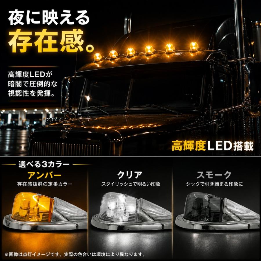 TRS TRS LEDジェットマーカー 2個セット 12V 24V アンバー/クリア