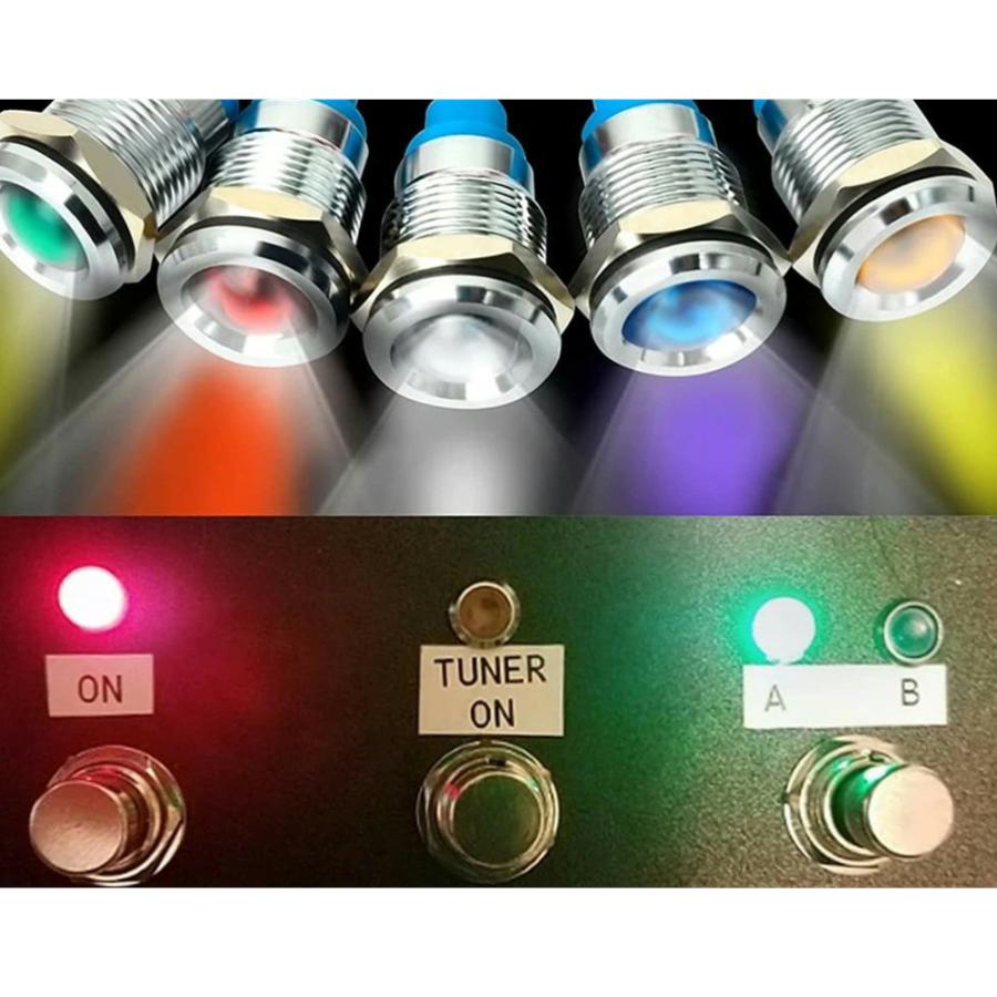 TRS TRS LED 防水インジケーターライト 6mm 12/24V共用 2個セット