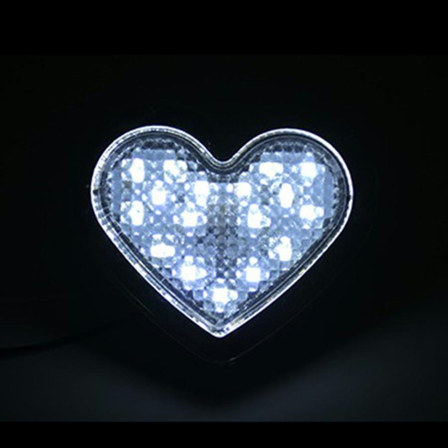 TRS ハート型サイドマーカー LED 常時点灯 or 点滅 12/24V共用 2個