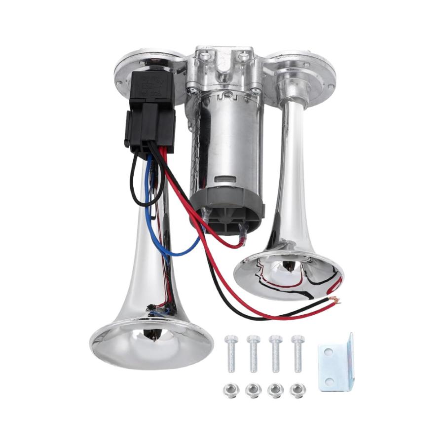 TRS コンプレッサー一体型ヤンキーホーン 12V or 24V シルバー ステー