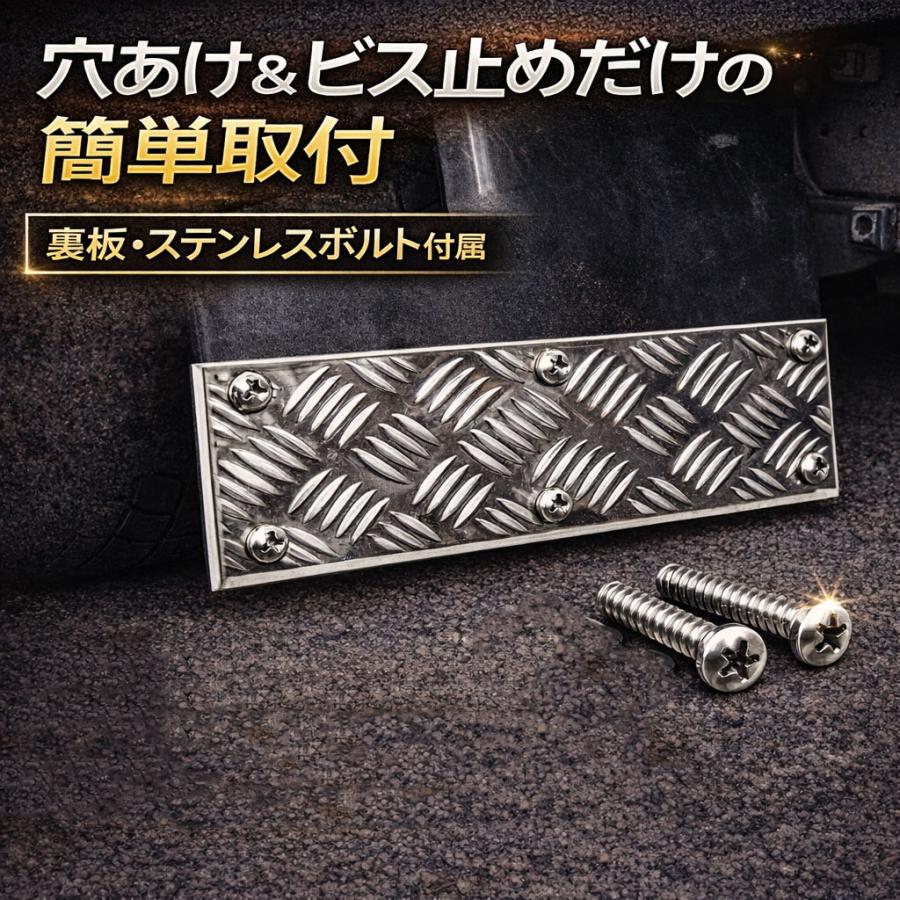 TRS 泥除けウェイト 国産 アルミ縞板プレート 鏡面仕上げ 巻き込み防止