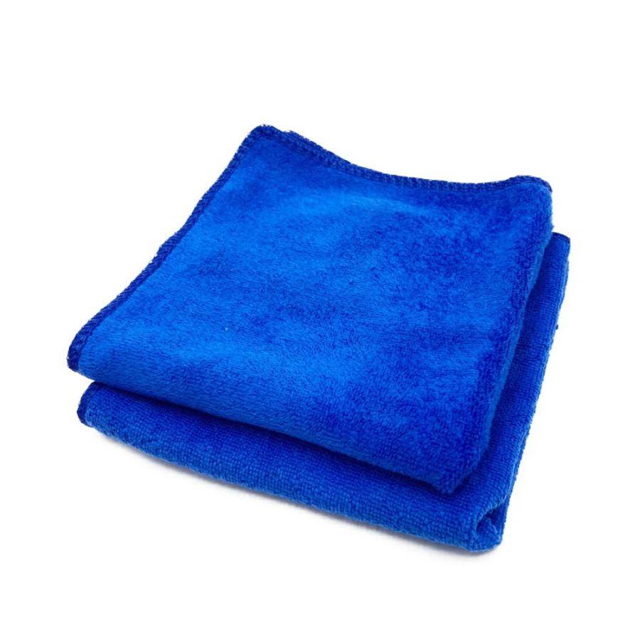 TRS マイクロファイバークロス 吸水タオル 30×30cm 2枚セット ブルー