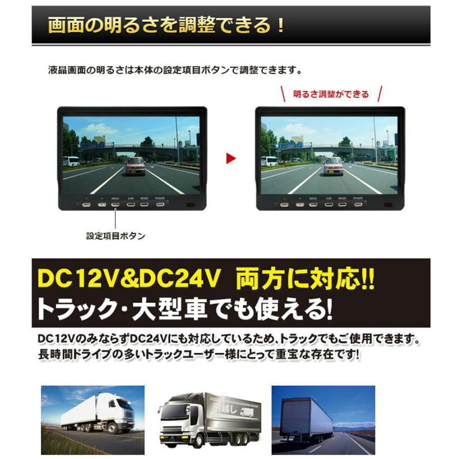 ドリームメーカー（DreamMaker） 小型バックカメラ2個 & 7インチ液晶