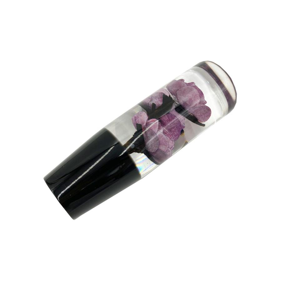 TRS 薔薇 バラ 水中花 シフトノブ 150mm クリア/パープル 12×1.25 8mm