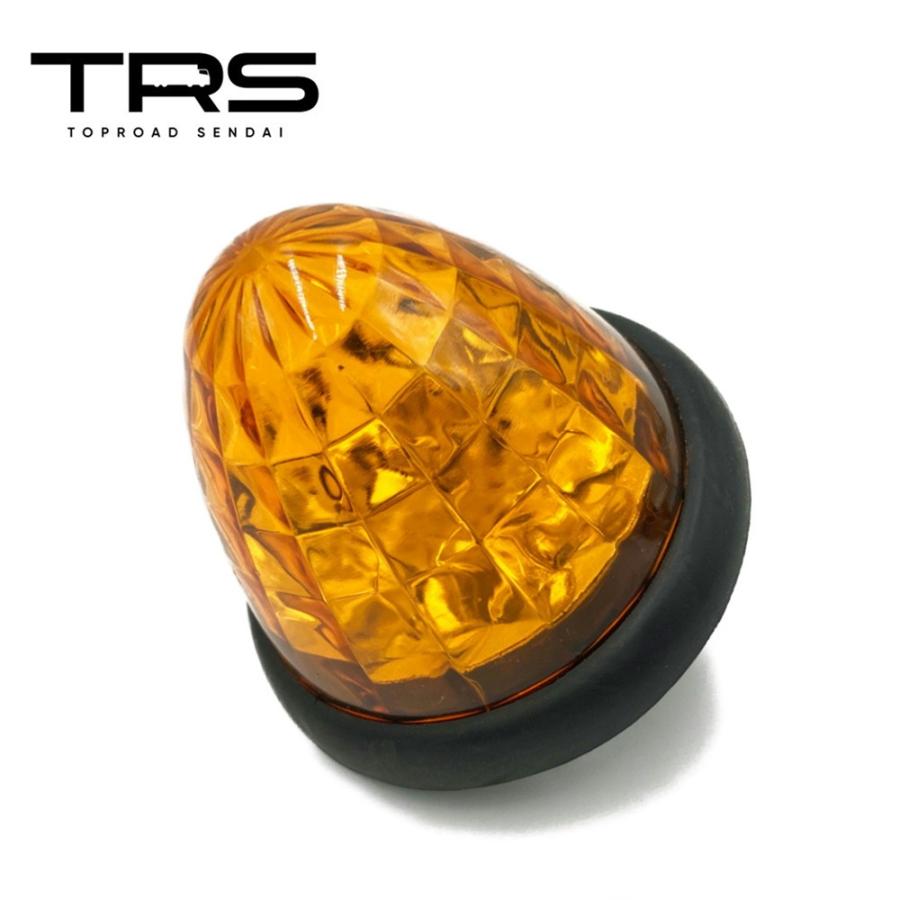 TRS TRS 24V専用 LEDバスマーカーランプ ダイヤカットレンズ アンバー