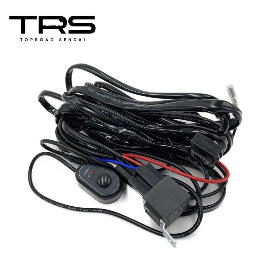 TRS スイッチ付リレーハーネス 24V 40A 汎用 2灯用 作業灯