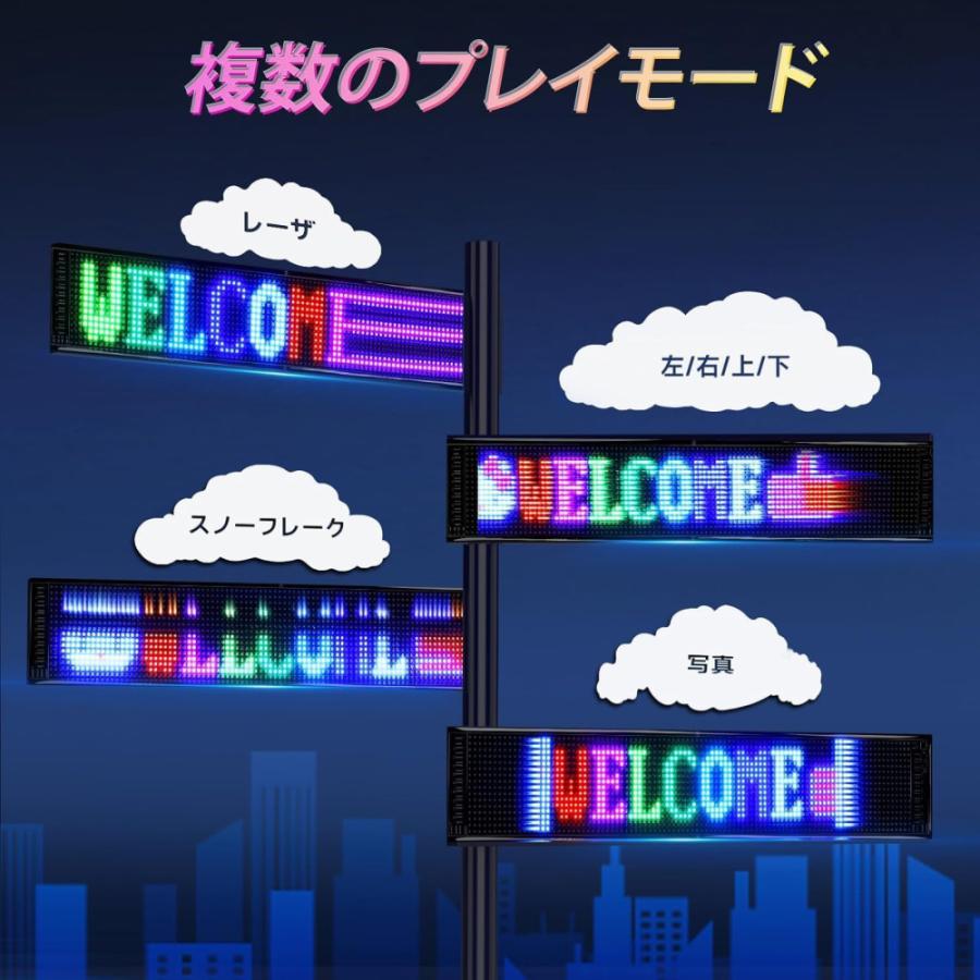 TRS TRS LED 電光掲示板 39×11cm USB 5V Bluetooth LEDディスプレイ