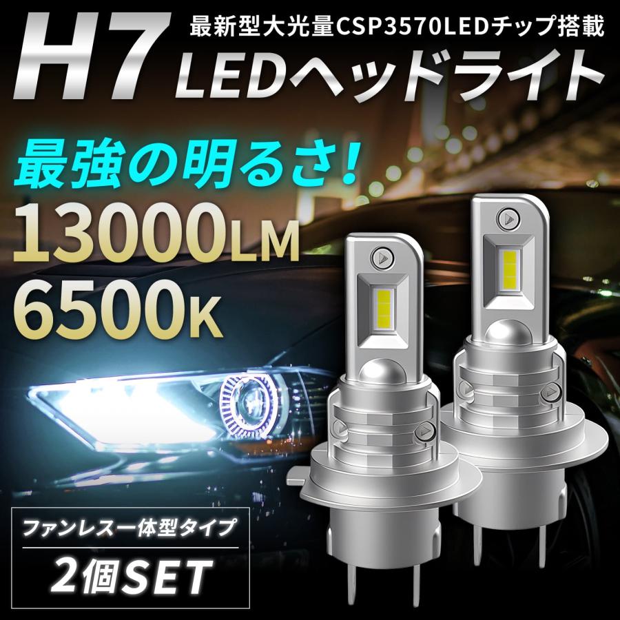TRS 超高輝度 ファンレス H7 ledバルブ ホワイト 2個 (1台分セット