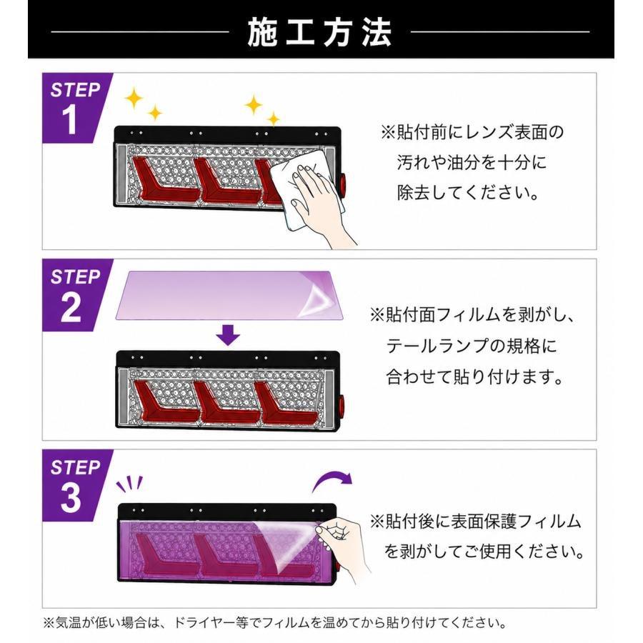 TRS ネオオーロラ プロテクションフィルム 小糸3連LEDテール用サイズ 