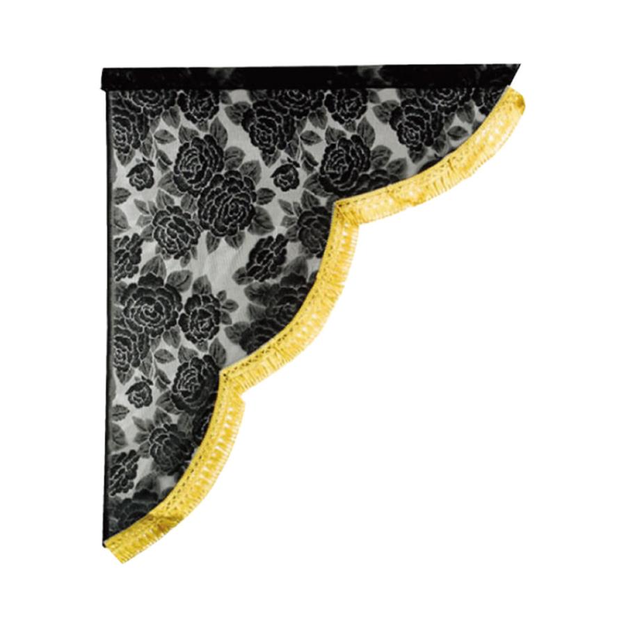 トラック カーテン 雅 薔薇柄 バラレース サイドカーテン S 500×550mm 乗用車 軽トラ 2t車 ゴールド ポイント利用 雅 レースサイドカーテン Ｓサイズ バラ柄｜【公式】トラックショップジェット | トラックパーツ・トラック用品専門店 トラック カーテン 雅 薔薇柄  バラレース サイドカーテン S 500×550mm 乗用車 軽トラ 2t車 ゴールド トラック用 三角 レースサイドカーテン Sサイズ ...