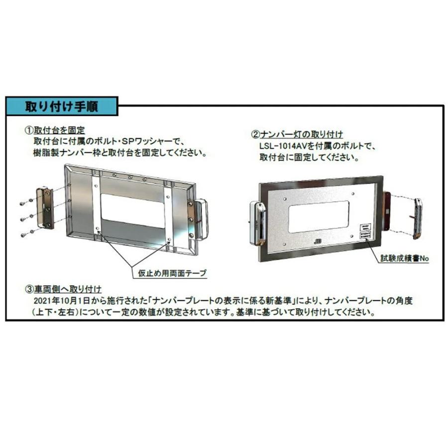 JB LSN-N002 樹脂製NO枠 角型 中型用 LSL-1014AV対応 9893372 ナンバー 