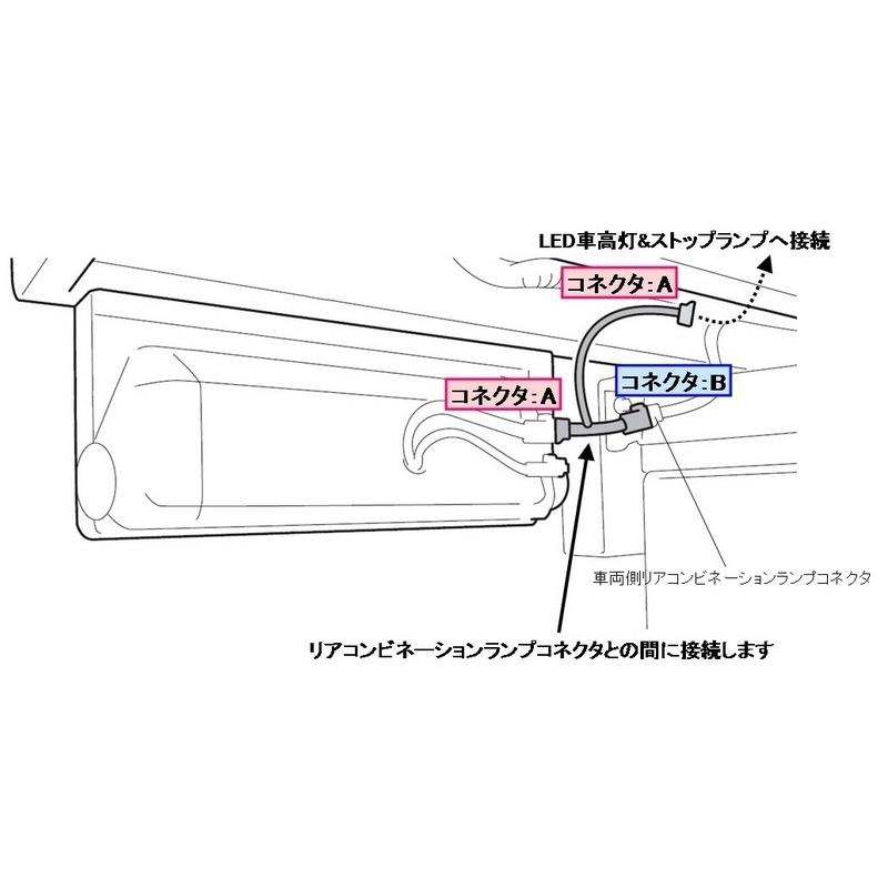 テールランプ 小糸製作所 LED車高灯&ストップランプ 横型 or 縦型 用分岐ハーネス2個セットLEDTOP-HIK｜toproad｜03