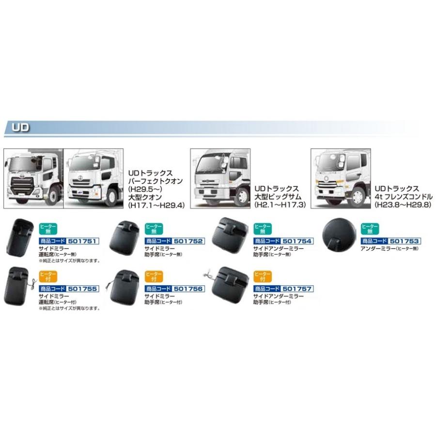 750円 品質が Ud ビッグサム クオン ファイン コンドル ファインコンドル サイ ド ミラー リア ビュー