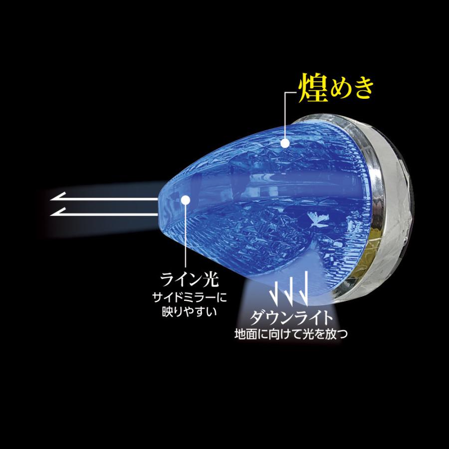 マーカーランプ トラック用品 槌屋ヤック ファルコンマーカー クリア/ブルー 12/24V共用 CE185 LEDマーカーランプ｜toproad｜06