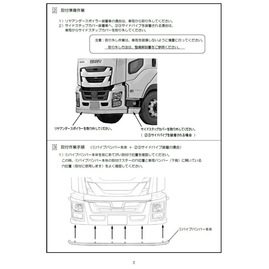 ATS メーカー直送 ステンパイプバンパー フロント&サイド3点セット