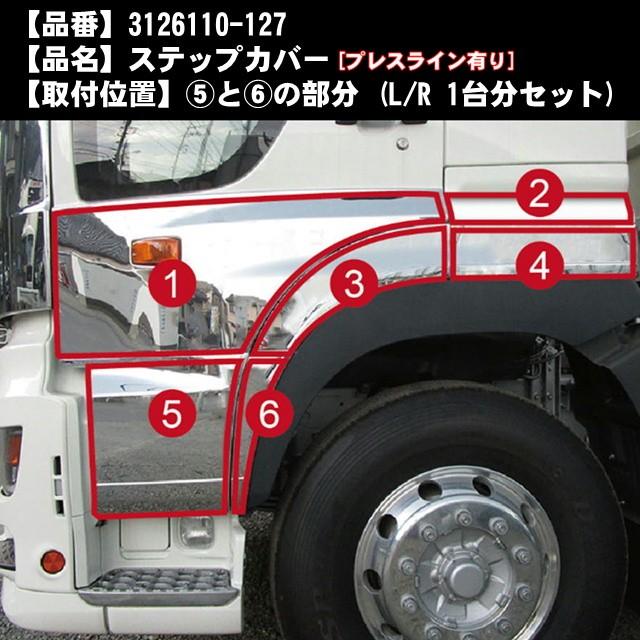 トラック用品 BW ステップカバー 2分割 L/R 17プロフィア H29.5〜 用 