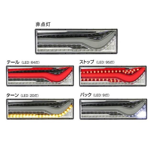 テールランプ 小糸製作所 歌舞伎 LEDテールランプ 3連 L/R スモークVer：リレー付 LEDRCL-24LSKC_24RSKC｜toproad｜02