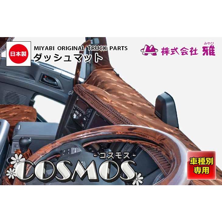 大型トラック ダッシュマット、カーテン トラック 雅 トラック用品 雅 金華山 コスモス ダッシュマット 2t車用