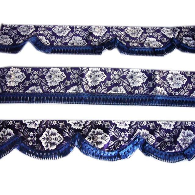 トラックカーテン　金華山 トラック用品 金華山フロントカーテン 両面 新格子 Lサイズ 2200mm 4t