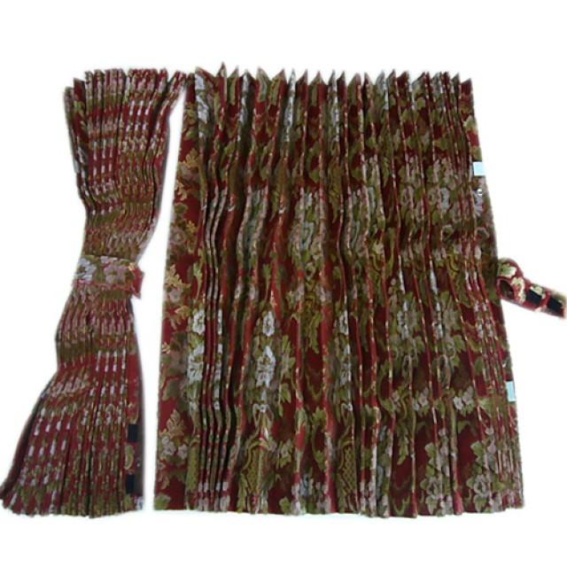 トラック用品 金華山 仮眠カーテン 花かご アコーディオンタイプ 2,400 