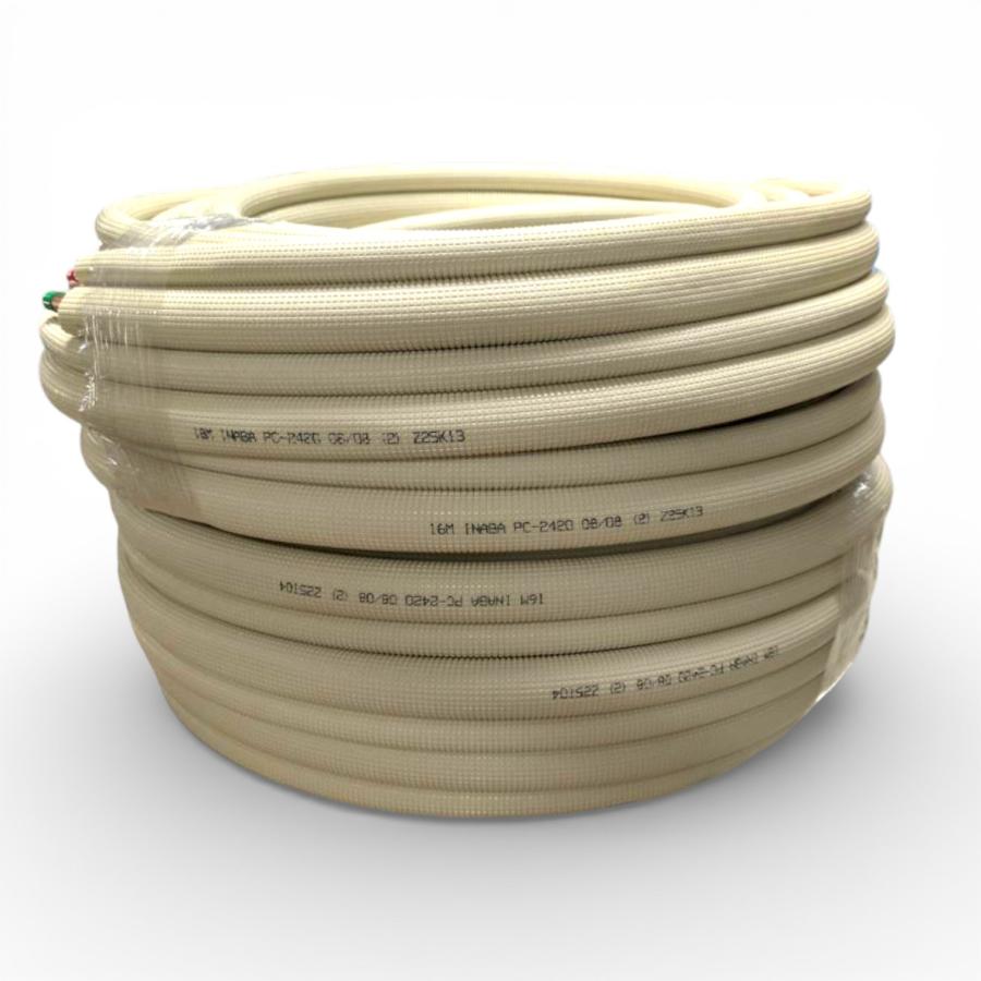 因幡電工 ペアコイル PC-2420 2分4分 20m 2巻セット エアコン配管用被覆銅管　TS | 因幡電工