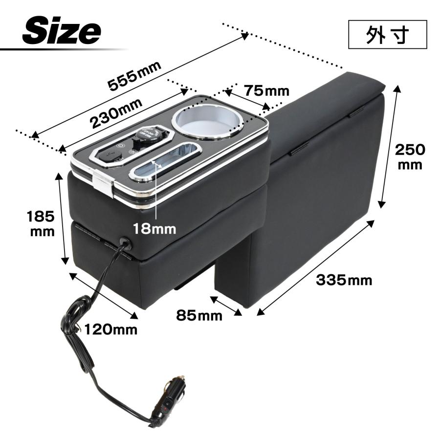 ハスラー 対応 MR52S MR92S コンソールボックス ドリンクホルダー付 7