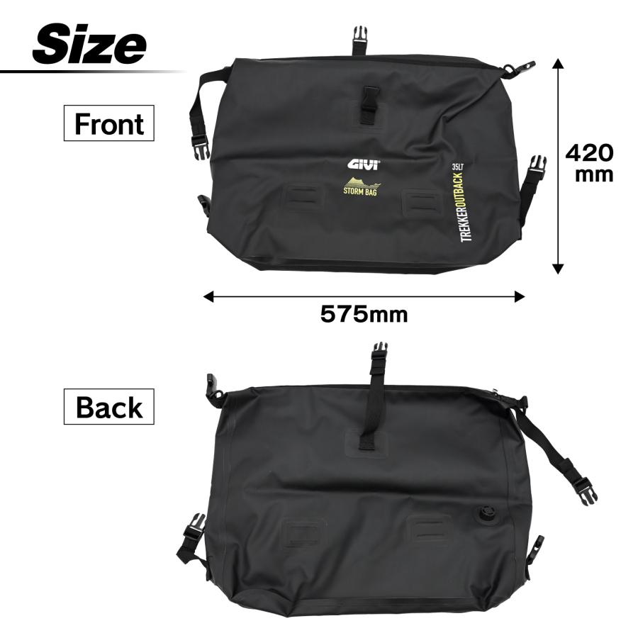 並行輸入品 GIVI T506 防水インナーバッグ 35L TREKKER OUTBACK 37対応 ロールトップ式 エアベント付 ハードケース用 サドルバッグの画像