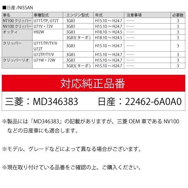 NV100クリッパー NT100クリッパー クリッパー クリッパーリオ イグニッションコイル MD345383 22462-6A0A0 三菱 日産 純正対応 社外品｜topsense｜07