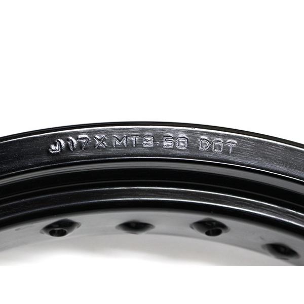 レーシングボーイ アルミリム 3.5×17インチ 36H ブラック リム幅 3.5