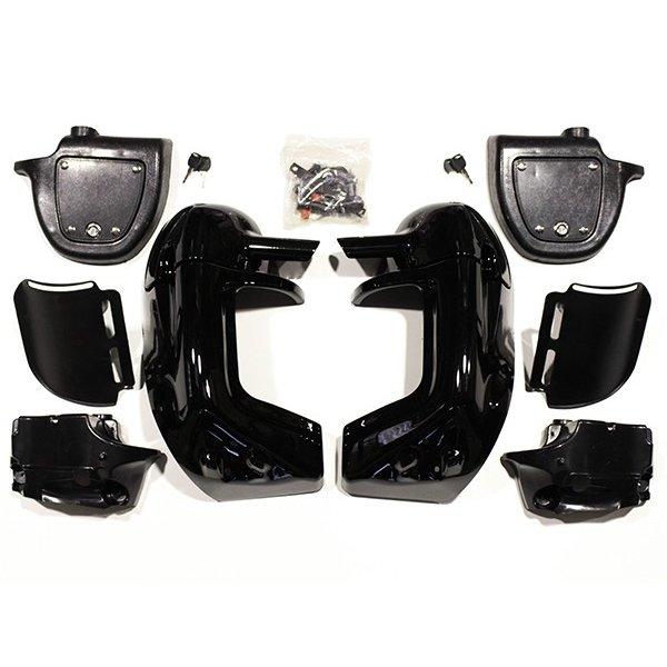 ハーレー ロードキング ロワーフェアリング ハーレー ロワーフェアリングキット 塗装済み ブラック 鍵付き