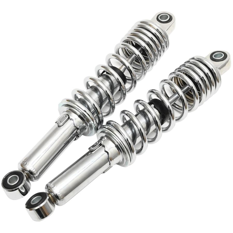 リアサスペンション リアショック 320mm クローム 汎用 カスタム