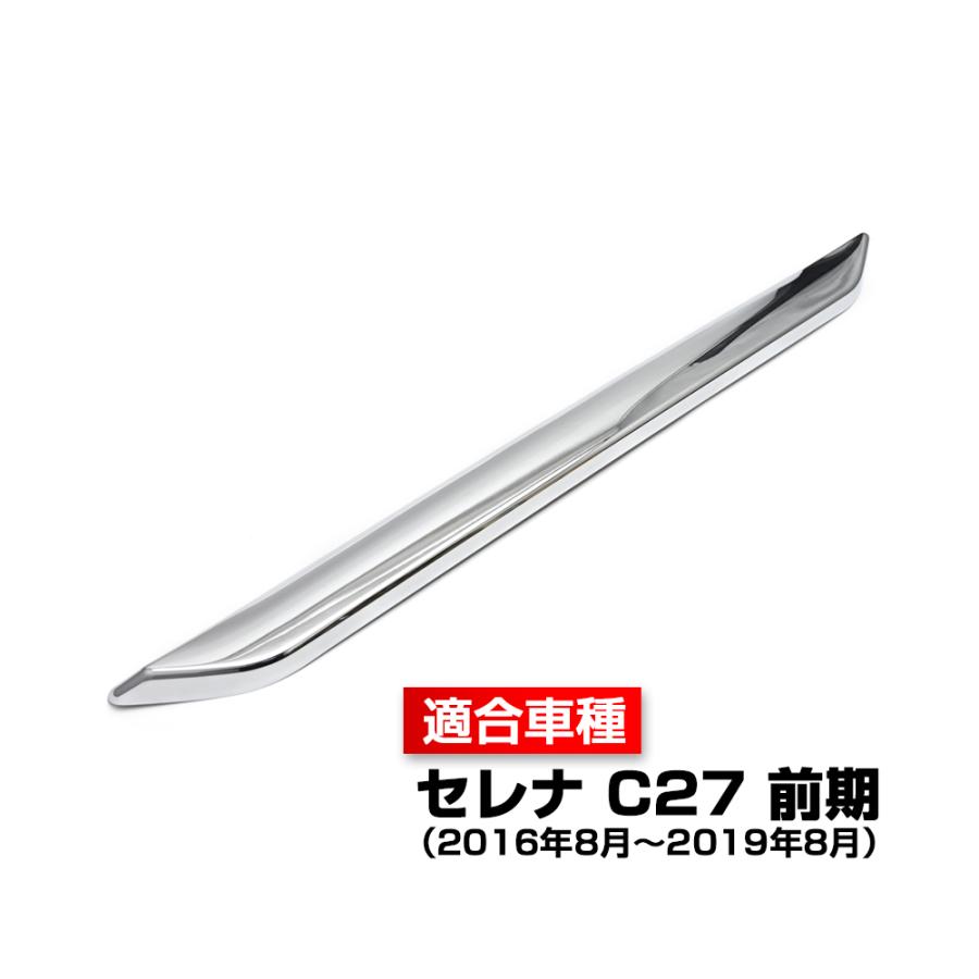 セレナ C27 前期 フロント スポイラー リップカバー ガーニッシュ 鏡面