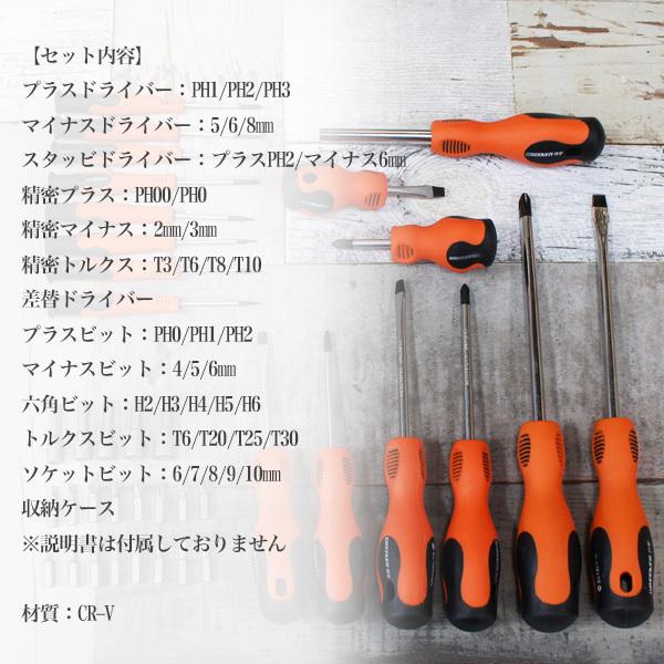 ドライバーセット ビットセット 39pc プラス マイナス 精密 六角