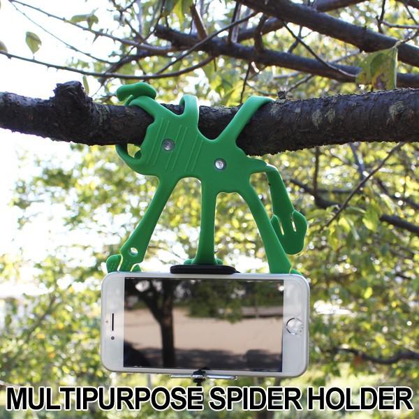 スマホホルダー グリーン 車載ホルダー スマホスタンド フレキシブルホルダー 吸盤 スマートフォン アウトドア キャンプ 自撮り 撮影 アイデア 商品 トップセンス 通販 Paypayモール