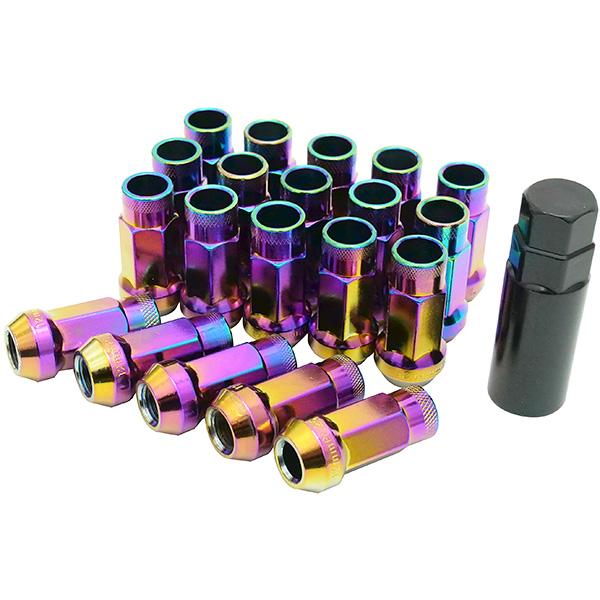 ロング ホイールナット ネオクローム 貫通ナット 19HEX 21HEX M12xP1