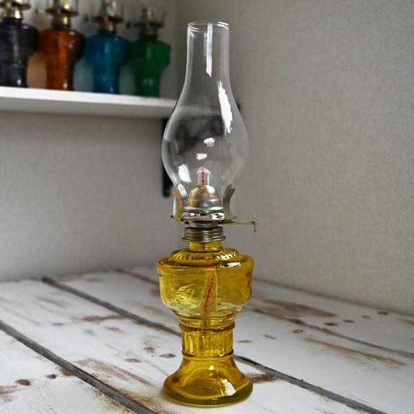 オイルランプ アンティーク ランタン イエロー ロング 灯油ランプ