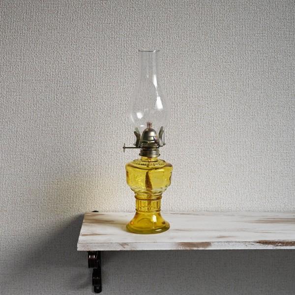 オイルランプ アンティーク ランタン イエロー ロング 灯油ランプ