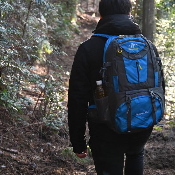 登山 リュック 大容量 スカイブルー オレンジ グリーン ブラック