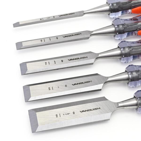 VANQUISH(DIY、工具) ノミ のみ 鑿 木工用ノミ DIYノミ 5本組 VANQUISH(DIY、工具) ノミ のみ 鑿 木工用ノミ DIYノミ 5本組