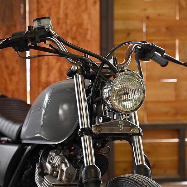 4.5インチ ベーツライト H4 バイザー付き メッキ クリアレンズ SR400