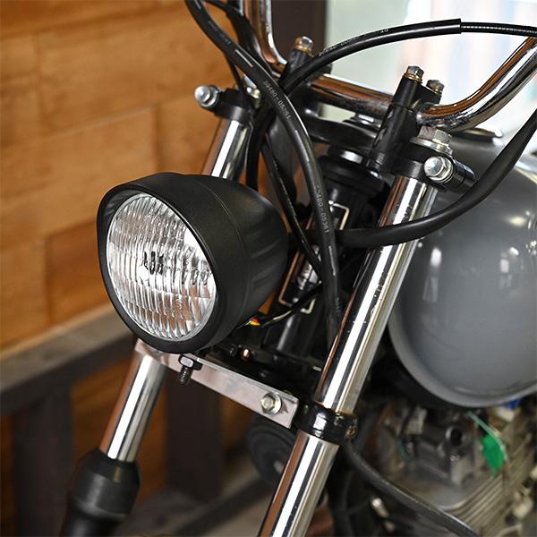4.5インチ ベーツライト H4 バイザー付き ブラック クリアレンズ SR400