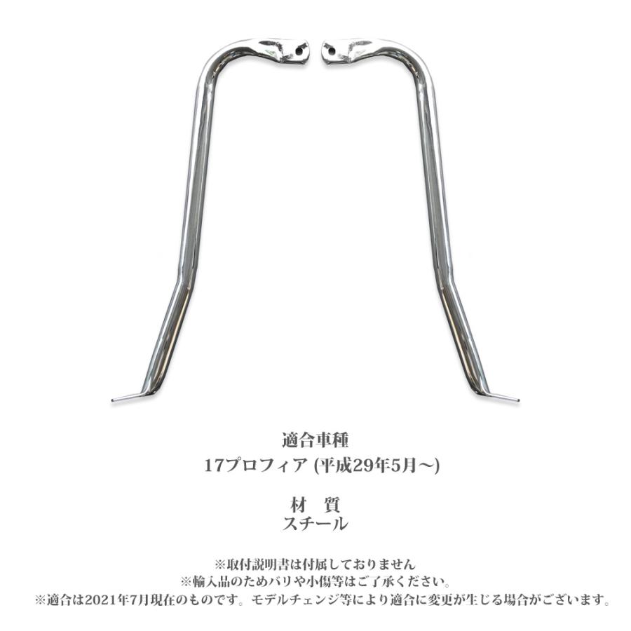 17プロフィア メッキ アシスト インナー グリップ シート横 左右セット