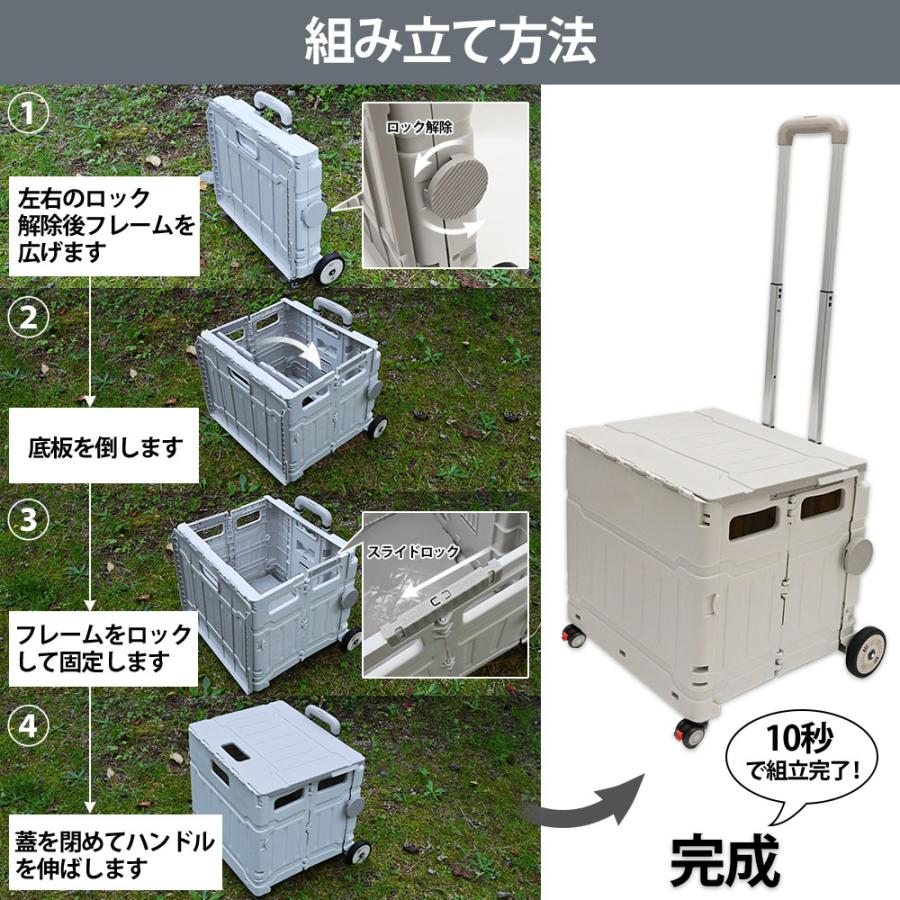 WAKU FIMAC キャリーカート ショッピングカート ソロ おしゃれ 4輪 前