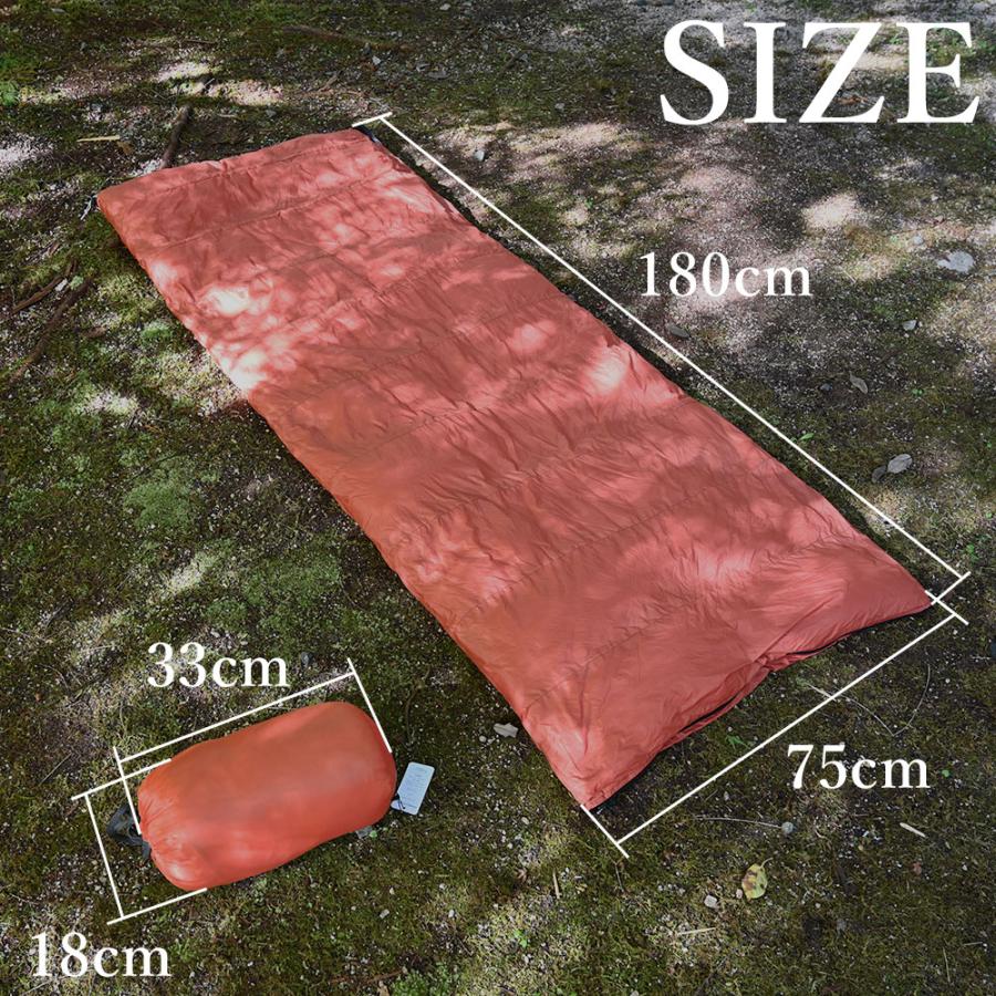 WAKU FIMAC ダウンシュラフ 封筒型 寝袋 500g 春 夏 秋 冬 用 ダウン