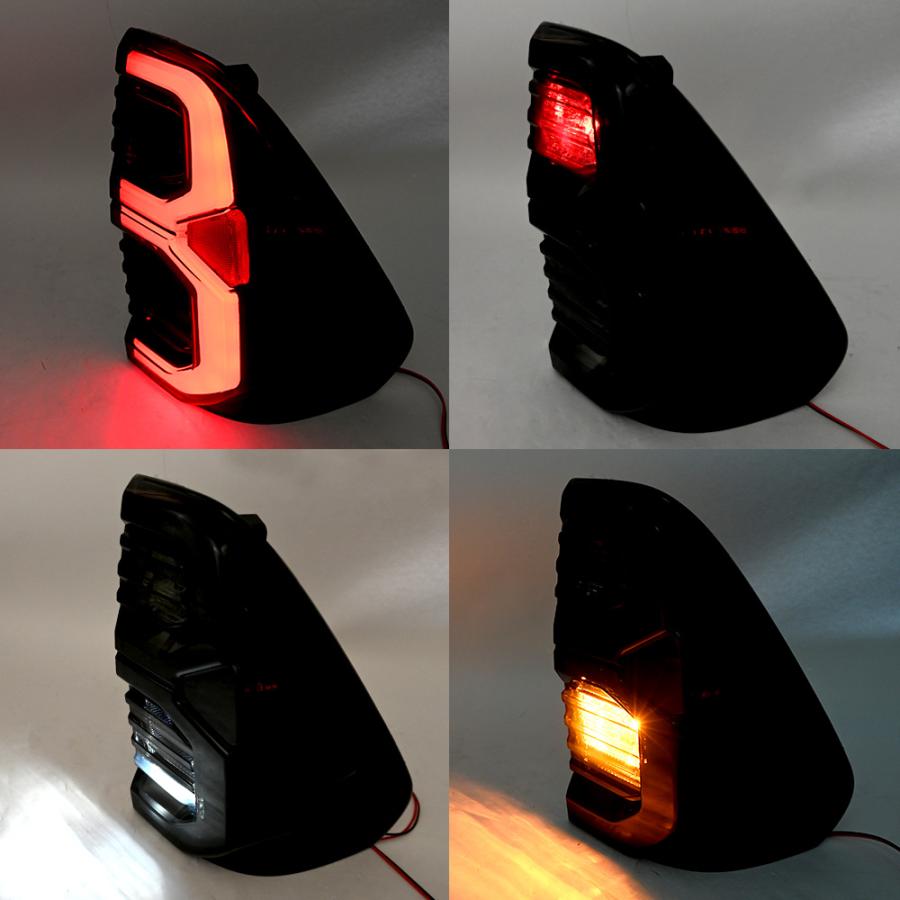 ハイラックス レボ GUN125 風 LEDファイバー テールランプ 左右セット